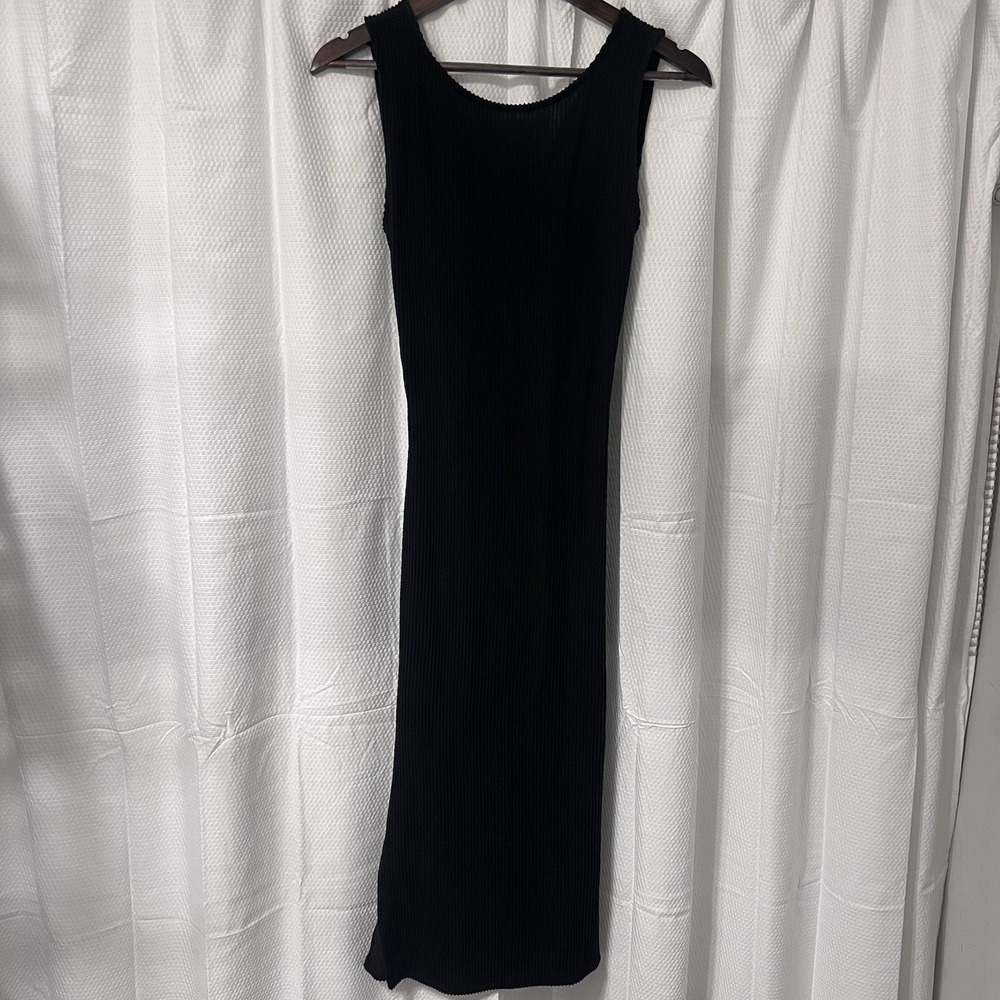 ANTISTAR Black Cut-Out Midi Dress‎ Size Médium Bodycon Open Back Sleevlees